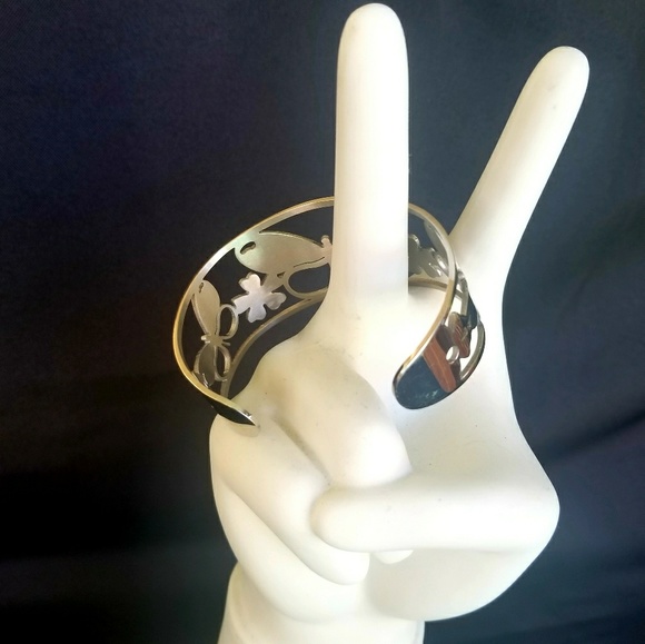 NWOT Stainless Steel Butterfly Cuff Bracelet - Picture 5 of 7